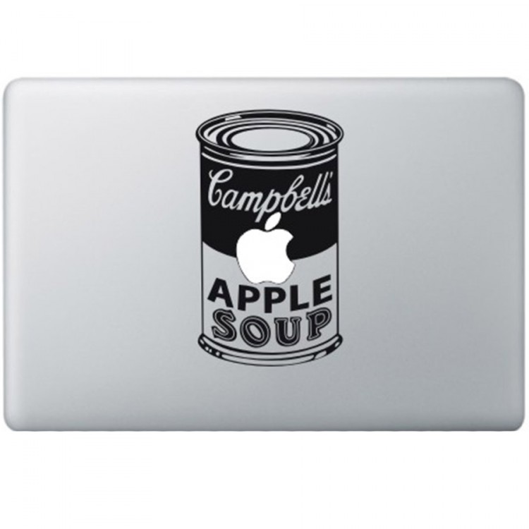 Campbells Apple Soup MacBook Decal Black Decals